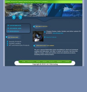 website before redesign
